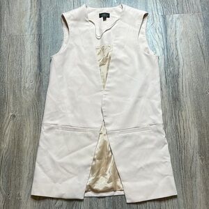 TopShop Cream Open Front long Suit Vest, size 4
